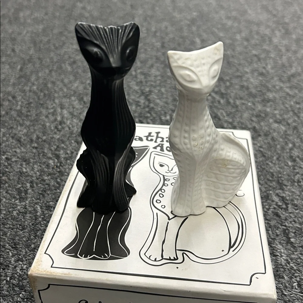 Jonathan Adler Black and White Cat Salt and Pepper set